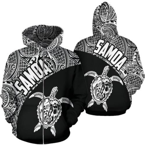 3D Printed Samoa Hoodie Turtle Mermaid Polynesian For Men/Women Sweatshirt Spring Casual Pullover Zipper Streetwear