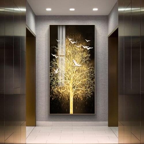 Nordic Modern Abstract Painting Living Room Gold Poster Art Pictures On The Wall Print Bedroom Dining Room Home Decor no Frame