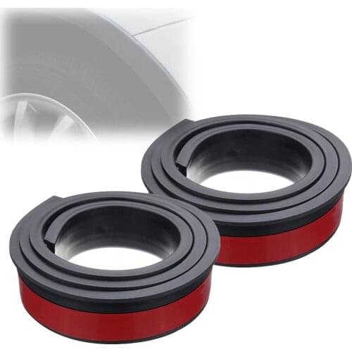 2 Pcs 5.5*150cm Black Rubber Car Wheel Extension Flares Arch Eyebrow Protector