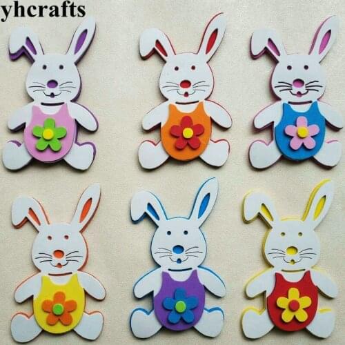 1bag/LOT,EVA foam 3D rabbit without stickers Kindergarten crafts Scrapbooking kit.Pocket craft Easter crafts Classic toys OEM