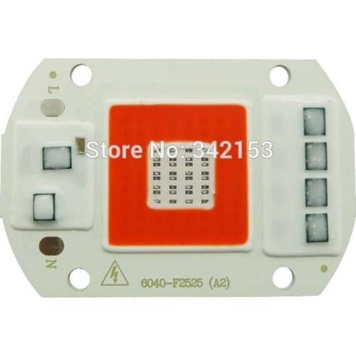 50W Full Spectrum 6040 F2525 High Power Integrated COB Led Chip Lamp 220V Red + Blue For Plant Grow Floodlight Lamp Lighting