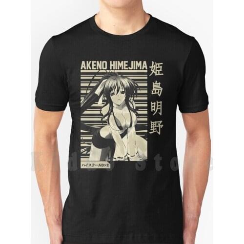 Akeno Dxd T Shirt Cotton Men DIY Print Cool Tee Akeno Himejima Ecchi Fangirl Gremory High School Dxd Japanese Kawaii Manga