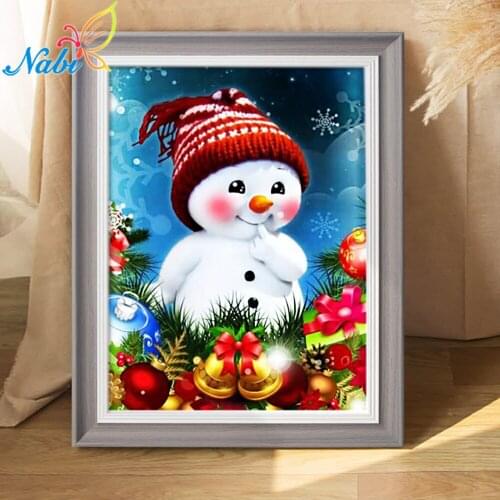 Diy 5D Diamond Painting Santa Claus Gift Cross Stitch Kits Snowman Drill Full Laid Diamond Embroidery Christmas Home Decora