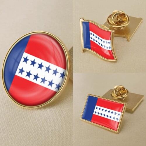Tuamotu Archipelago of France Flag Brooch Badges Lapel Pins