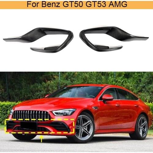 Car Front Bumper Air Vent Cover Trim for Mercedes-Benz AMG GT50 GT53 Sedan 4 Door 2019 2020 Carbon Fiber Front Vent Trim Cover