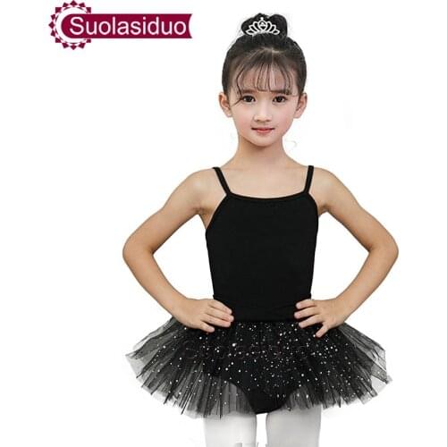 Girls Practice Ballet Dance Skirt Kids Ballet Leotards Dancing Dresses Children Training Clothes Gymnastics Leotards