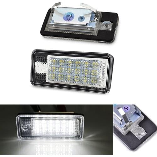 2Pcs Car LED Number License Plate Light White Led Lamps Error Free For Audi A3 S3 A4 B6 B7 S4 A5 A6 S6 C6 A8 D3 Q7 RS4 RS6 Avant