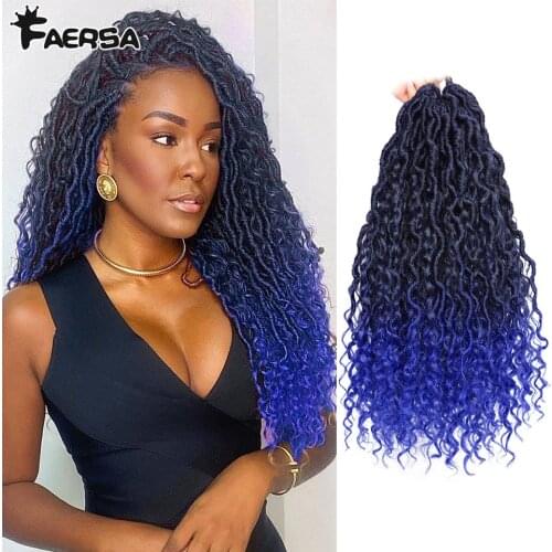 Brazilian Braids Kinky Curly Crochet Hair For Black Women Afro Crochet Braids Synthetic Braiding Hair Extensions For WomenFaersa
