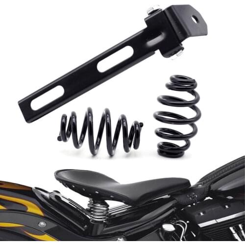 Black Solo Seat 3' Springs Bracket Mounting Kit For HarleyTouring Cruiser Chopper Custom Motorcycle Accessories Parts