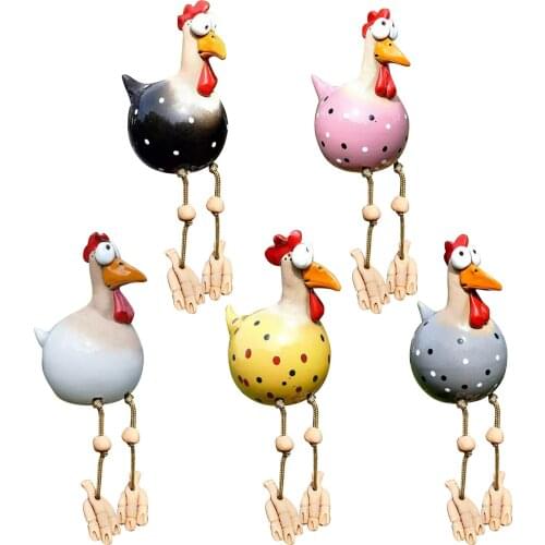 Yard Art Decor Chicken Garden Lawn Plug Hen Rooster Ornaments Hens Bird Statues Edge Seater Indoor Outdoor Backyard Decoration