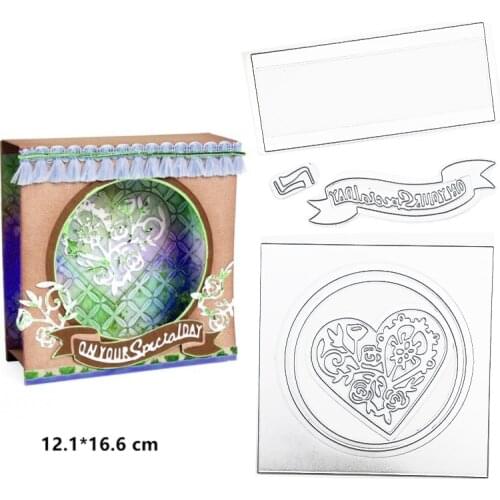 Julyarts Heart New 2019 Background Die Metal Cutting Dies Stencils For Scrapbooking Thanks Card/Greeting Card Decor