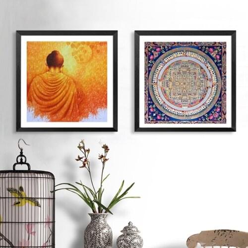 Blissful Buddha Canvas Prints Modern Buddhar Picture Modular Paintings For Living Room Poster On The Wall Home Decoration