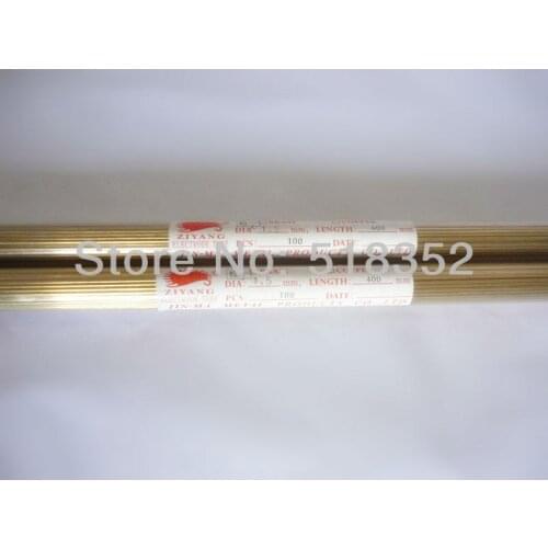 1.5mmx400mm Single Hole Ziyang Brass Electrode Tube for EDM Drilling Machines