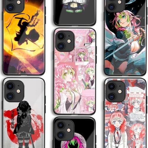 Mitsuri Kanroji Kimetsu no Yaiba Soft Silicone Glass Phone Case for IPhone SE 6s 7 8 Plus X Xr Xs 11 12 Mini Pro Max Samsung