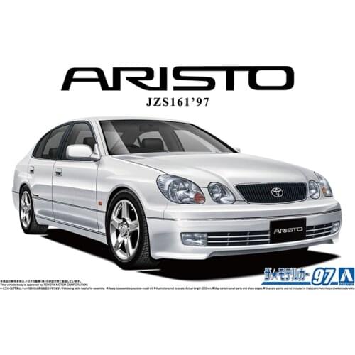 1/24 AOSHIMA plastic assembly car model toy TOYOTA JZS161 ARISTO V300 1997 static model adult collection DIY assembly kit #06195