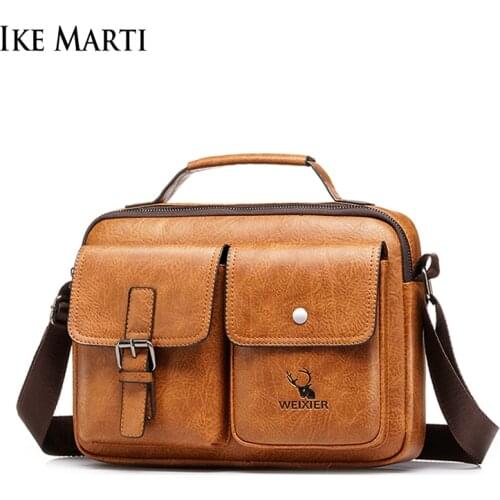 Fashion Mens Handbag Shoulder Bag Vintage Trends PU Leather Retro Messenger Bag Stylish Casual Male Crossbody Shoulder Bag