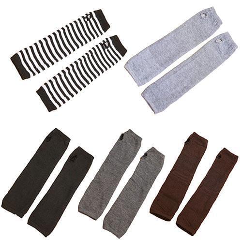 Fashion Gloves Women Lady Knitted Black Coffee Long Fingerless Gloves Wrist Arm Hand Warmer Winter 2020 new style 50cm