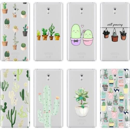 Soft Back Cover For Nokia 8 6 5 3 2 1 Cactus Flora Cute Flower Green Plants Cacti Floral Phone Case Silicone For Nokia X6 7 Plus