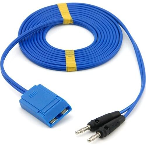 Neutral electrode cable for the new double-plug negative plate