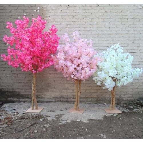 New white Artificial Cherry Flowers Tree Simulation Fake Peach Wishing Trees for home decor Wedding Centerpieces Decorations
