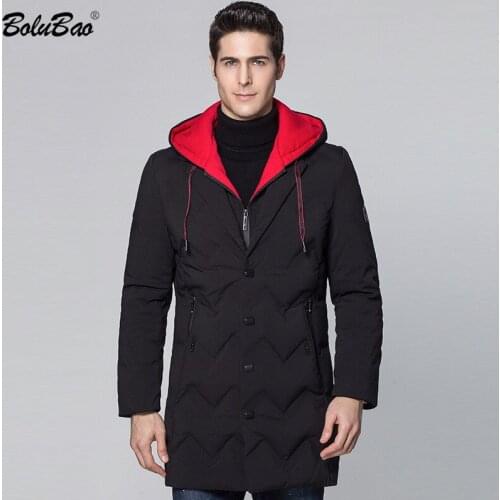 BOLUBAO Men Casual High Quality Parkas Coats Brand New Mens Thick Fleece Warm Cotton Clothes Outdoor Hooded Parka Overcoat Male