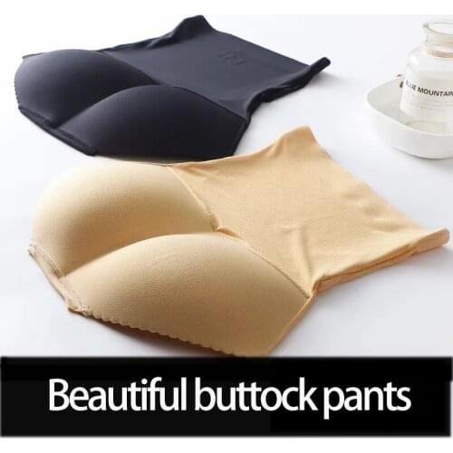 Lift Buttock Underwear Female Sense Of High Waist Abdomen Pants Add Pad False Buttock Traceless Beauty Warped Honey Buttock Body