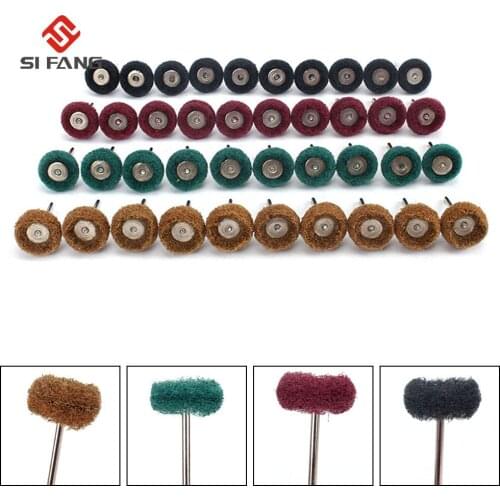 40Pcs 1" Abrasive Wheel Buffing Polishing Wheel Buffing Brush Pad For Rotary Tool