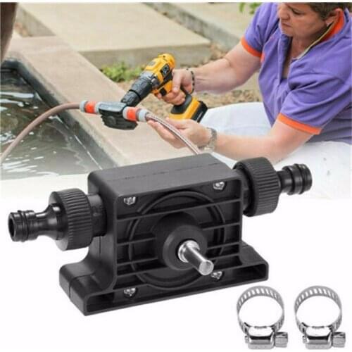 Portable Electric Drill Pump Sinks Aquariums Pool Self Priming Transfer Pumps Oil Fluid Water Pump Hose Clamps Connectors Set