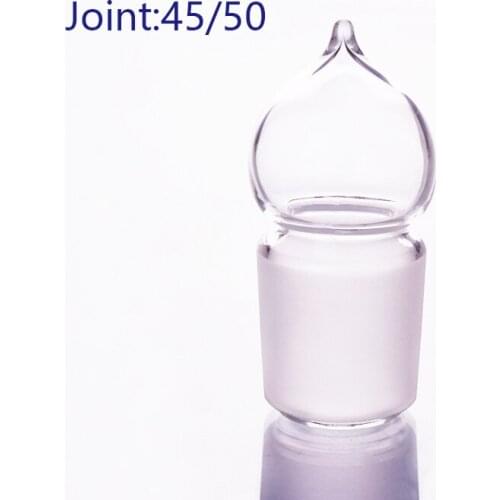 Transparent / brown glass stopper,Glass hollow plug,Joint 45/50,Grinding ball plug,Hollow plunger