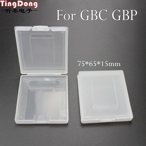 TingDong 100PCS Clear Plastic Game Cartridge Case Dust Cover For Nintendo GameBoy Color GBC GBP