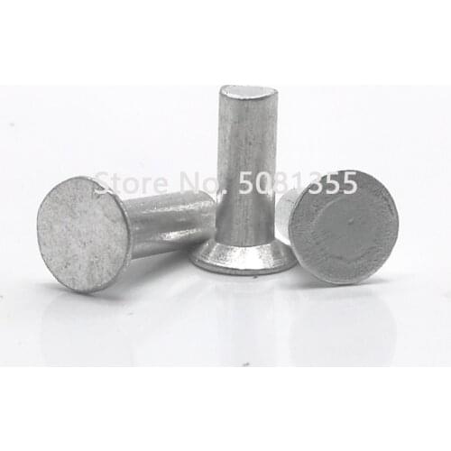 50pcs 100PCS M2 M2.5 M3 M4 GB869 Countersunk Head Rivets Aluminum Solid Rivet