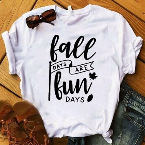 Women Lady T Shirt Fun Days Printed Tshirt Ladies Short Sleeve Tee Shirt Women Female Tops Graphic T-shirt TX5569