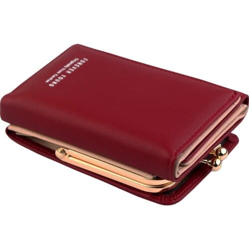 Wallet Women 2018 Lady Short Women Wallets Crown Decorated Mini Money Purses Small Fold PU Leather Female Coin Purse Card Holder