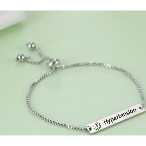 Lemegeton Personalized Custom Baby Name Bracelet Women Adjustable ID Bar Bracelet Bangle Gold Color Stainless steel Jewelry