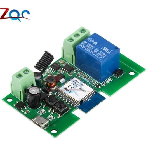 1 Channel Self-Locking WiFi Momentary Relay Module Smart Switch Inching Time Relay for Home Application Smart Home AC/DC 7 -32V
