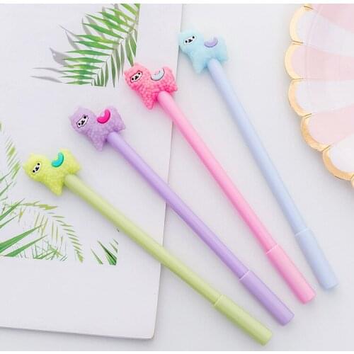 1PCS New Cartoon Alpaca Gel Pen Student Stationery Novelty Gift Lovely School Material Office Supplies