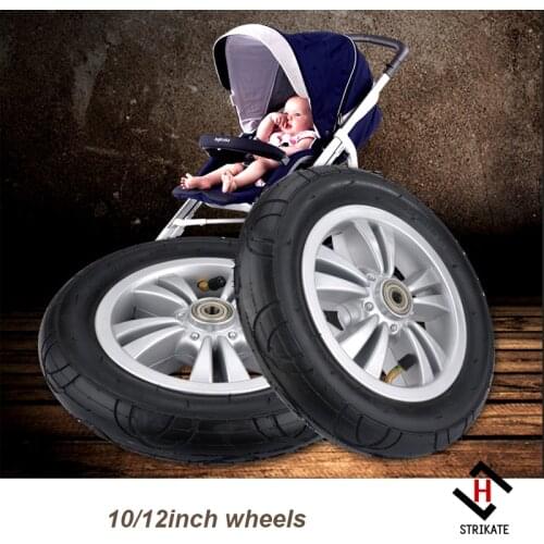 10inch Baby stroller Rubber wheels with PP core 10mm bearing hole