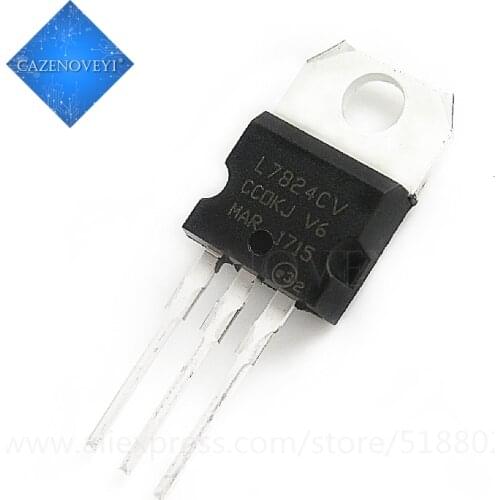 10pcs/lot L7824CV L7824 7824 LM7824 MC7824 TO-220 In Stock