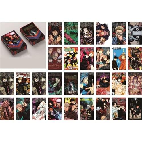 30 Pcs/box Anime Jujutsu Kaisen Postcard Toy Gojou Satoru Fushiguro Yuji Itadori Magic Paper Collection Lomo Card