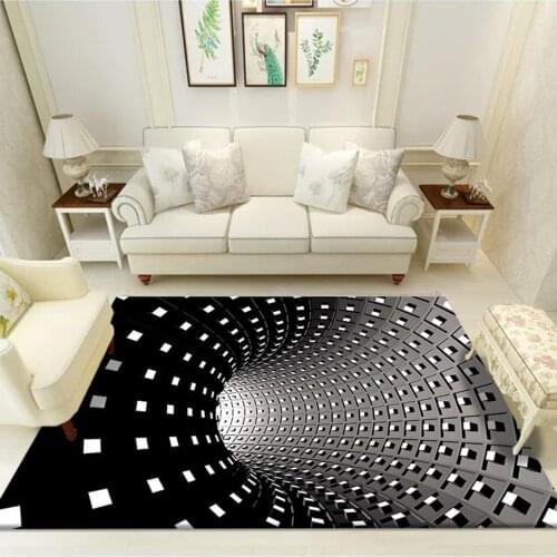 3D Living Room Carpet Illusion Rug Indoor Area Rugs Living Room Carpet 80x120cm Large Entrance Hall Door Carpet