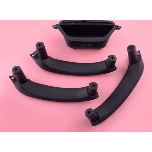 4pcs Front Rear Left Right Interior Inner Door Pull Handle Trim Black Fit For BMW X3 F25 X4 F26 2011 2012 2013 2014 2015-2017