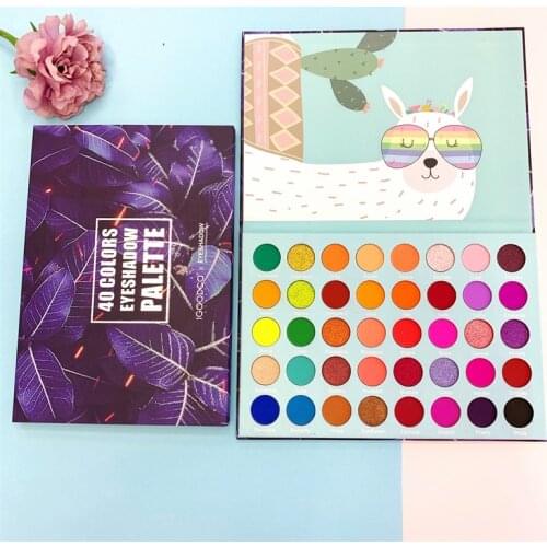 40 Color Pearly Matte Sequins Large Multicolor Eyeshadow Palette Long Lasting Waterproof Makeup TSLM1