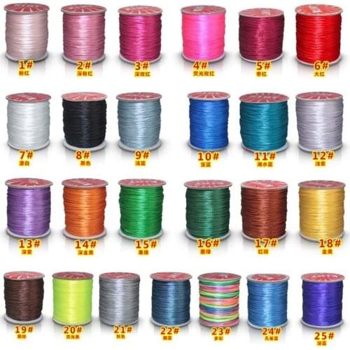 6pcs/lot 1.5mm 60m 50g Chinese Knot Wire Rod Manual Material DIY Crafts Gold Sewing Thread Braided Brocade Silk