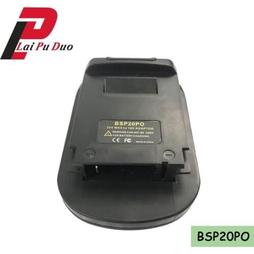 BSP20PO Battery Adapter For Black Decker/Stanley/Porter Cable 20V Lithium Battery For Porter Cable18V Nickel Power Tool PC18BL
