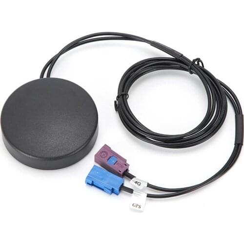 Car Communication 4G GPS External Antenna 3M Paste RG174 Extension Cable FAKRA C D Connector Compatible With 3G GSM BD 2-In-1