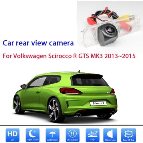 HD 1280x720 Fisheye Rear View Camera For Volkswagen Scirocco R GTS MK3 2013 2014 2015 Car Reverse Parking Camera Waterproof