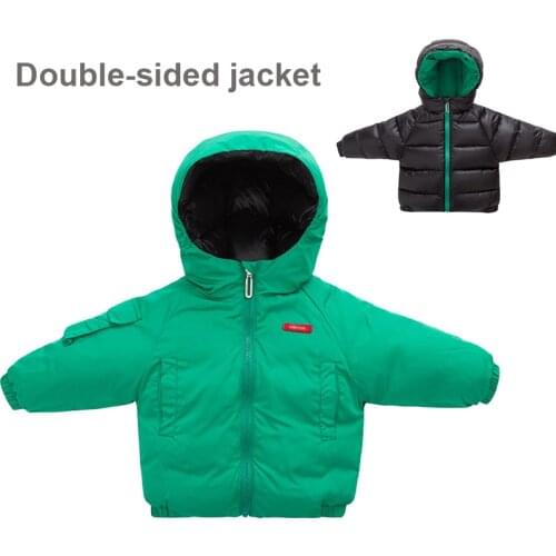Boys Jacket Children Winter Thick Outwear Kids Jacket Children Girls Cotton Double-sided Coat 2-8Y Boys Windbreaker Clothes