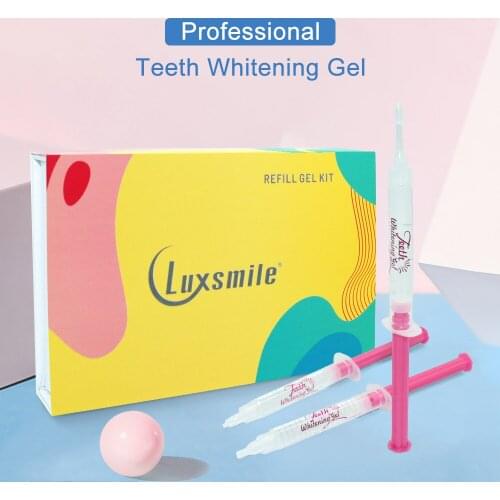 Luxsmile Tooth Whitening Gel Set 3ml Carbamide Peroxide Gel Tooth Bleaching Tooth Syringe 3pc Whitening Tooth Material