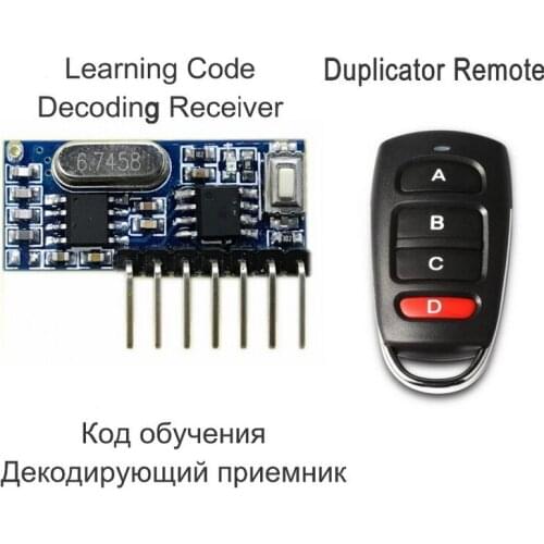 Dhl or fedex 50pcs DC3V 5V 433.92mhz Receiver module with Decoding EV1527 learning code and 433mhz Remote control