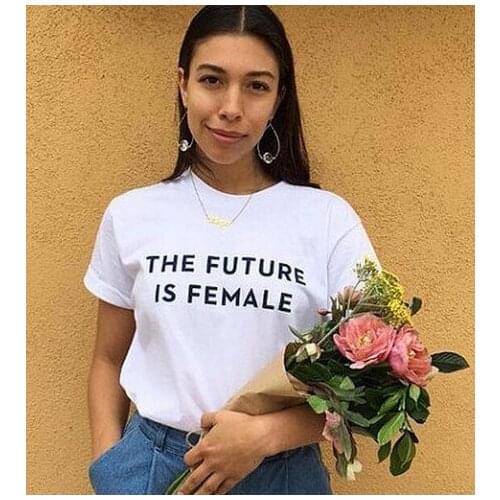 New arrival the future is female girls fashion t shirt feminist T shirt high quality casual girls tops tees t shirt feminism top
